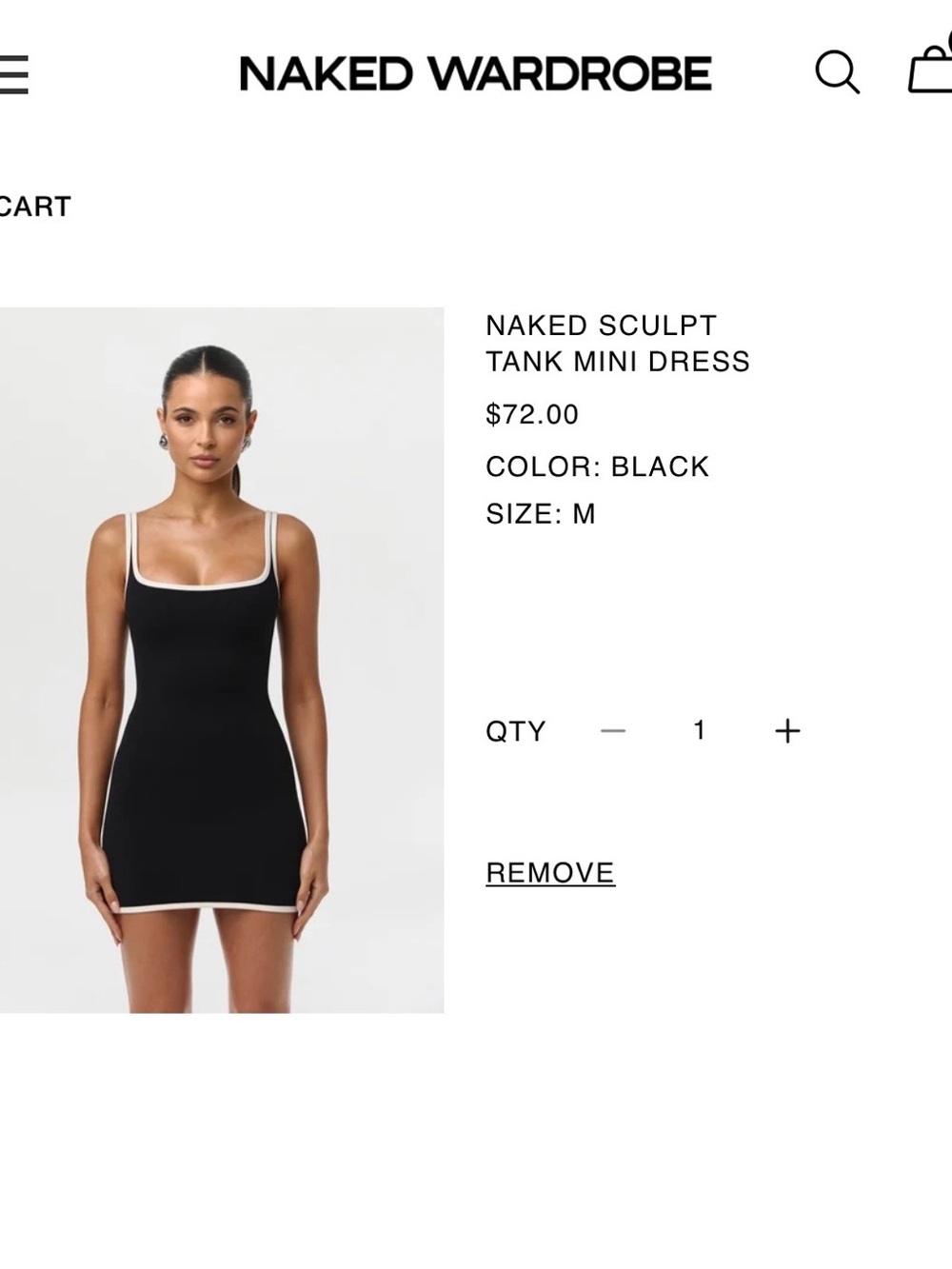 Naked Wardrobe Sculpt Tank Mini Dress